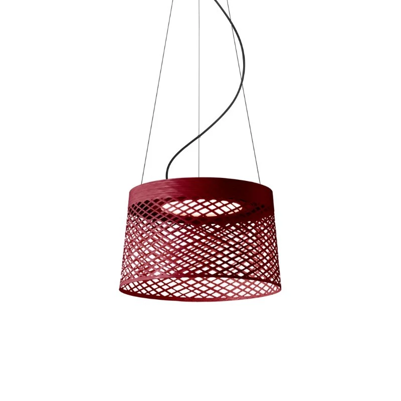 Twiggy Grid Outdoor Sospensione - Foscarini - lampa wisząca zewnętrzna – kolor Karminowy (nr kat. FN290007_65)