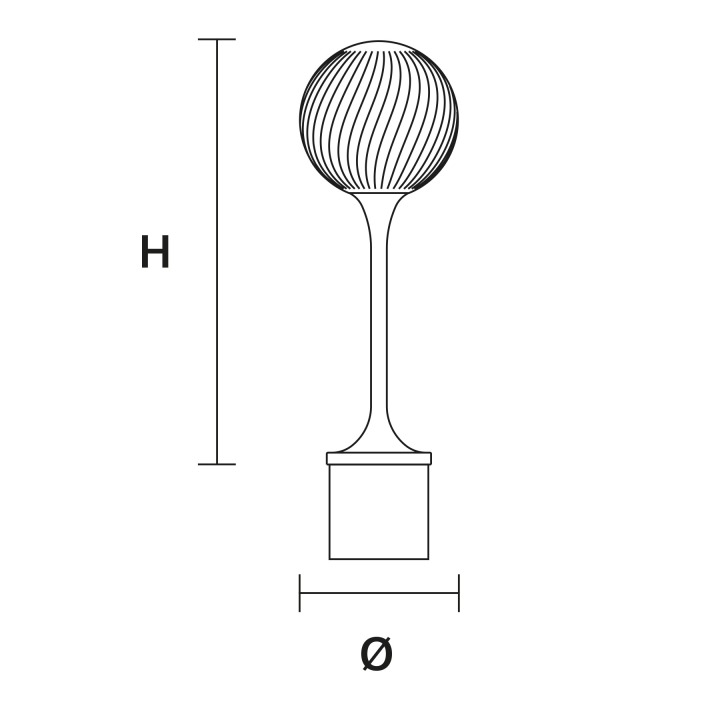 Tee Bollard 20 - Masiero - lampa stojąca zewnętrzna – zdjęcie 2