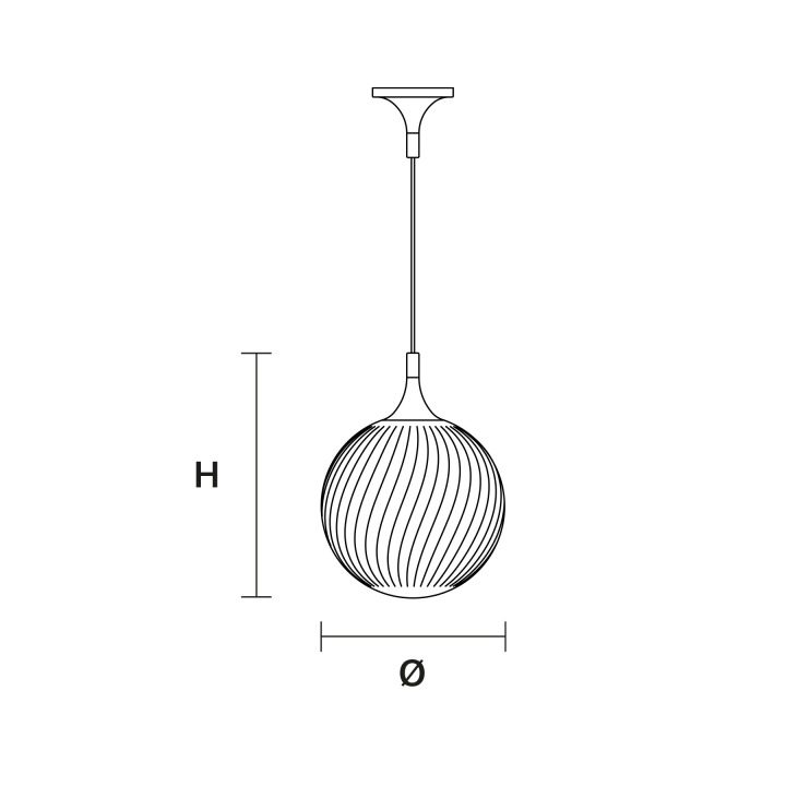 Tee Outdoor S1 30 - Masiero - lampa wisząca zewnętrzna – zdjęcie 2