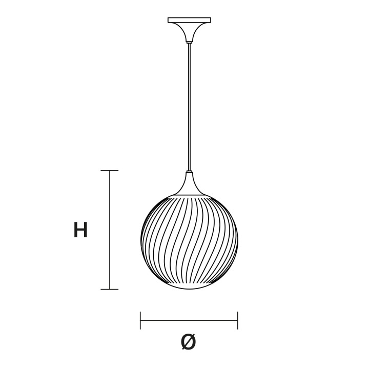 Tee indoor S1 30 - Masiero - lampa wisząca – zdjęcie 2