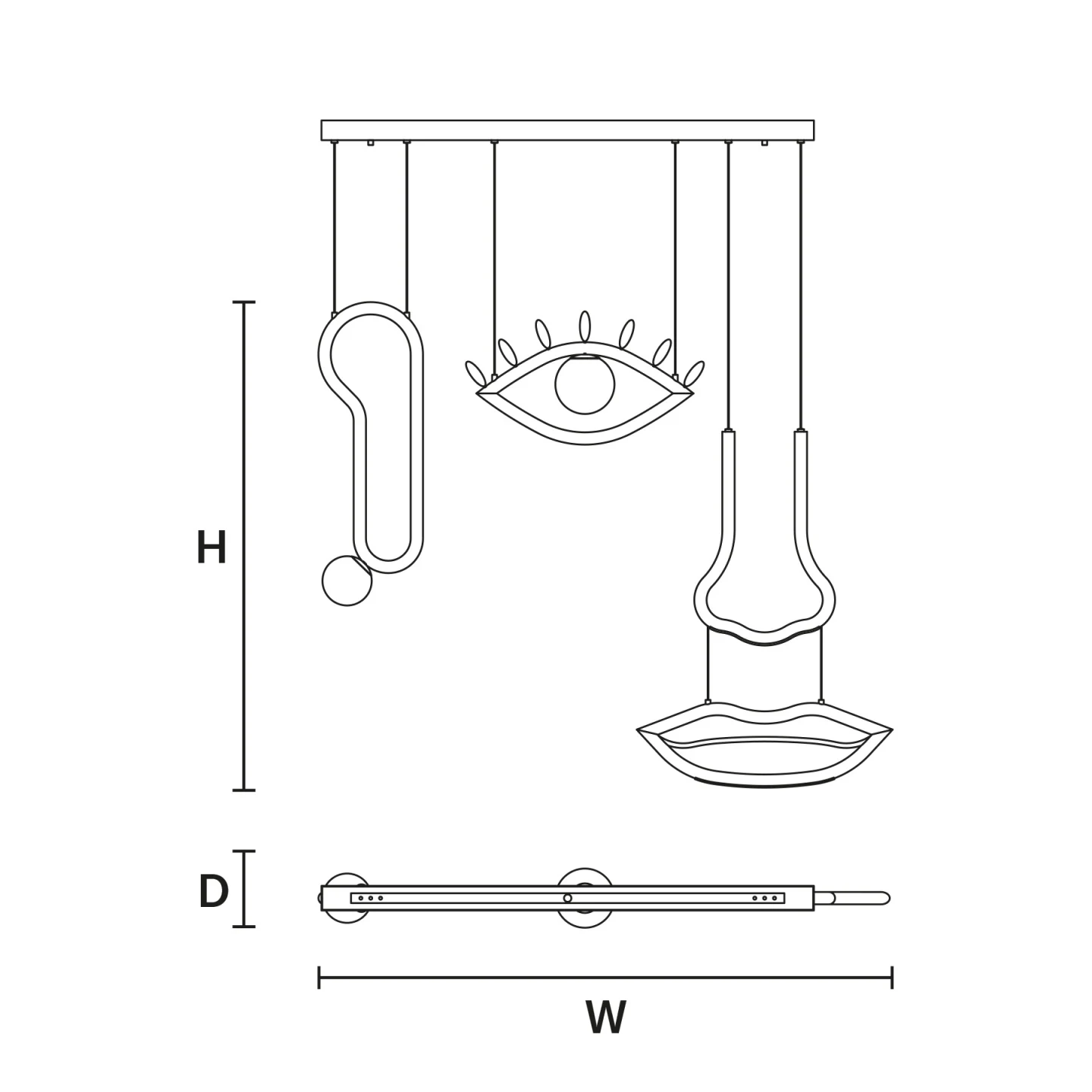 Visio S1/2 - Masiero - lampa wisząca – zdjęcie 2