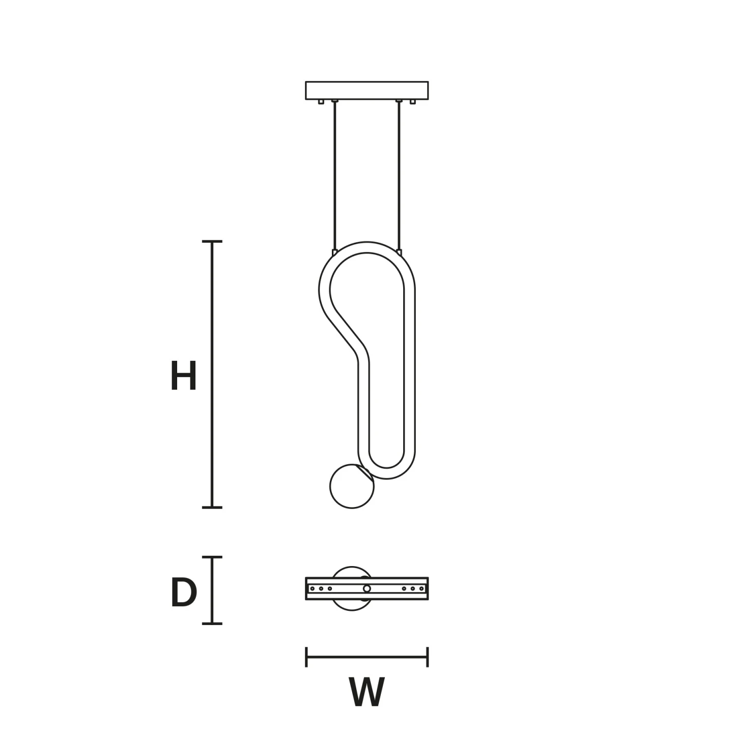 Visio S M2 - Masiero - lampa wisząca – zdjęcie 2