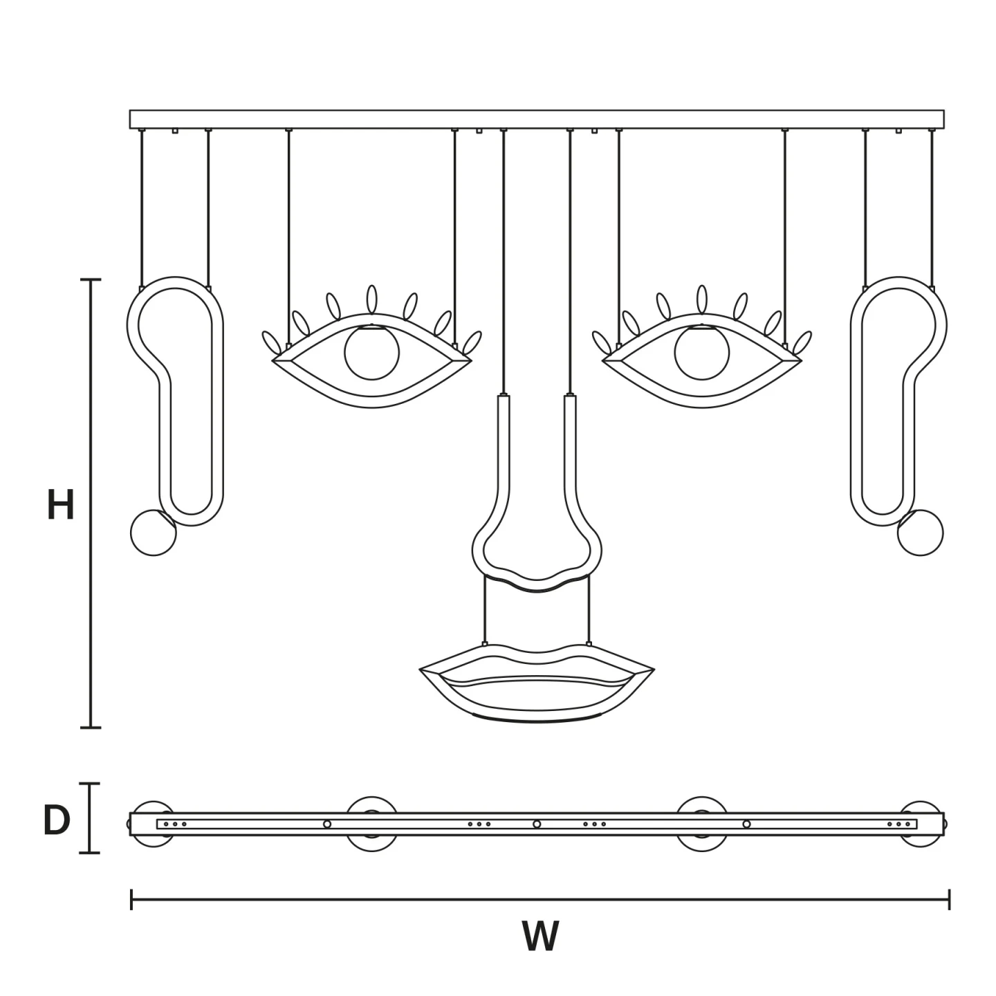Visio S Full - Masiero - lampa wisząca – zdjęcie 2