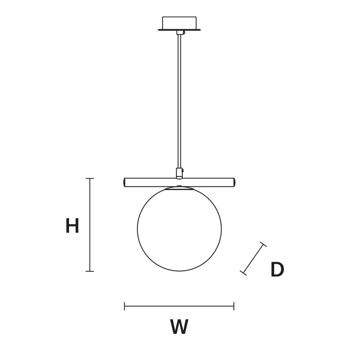 Posy S1 20 - Masiero - lampa wisząca – zdjęcie 2