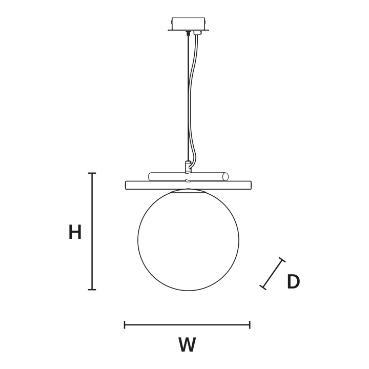 Posy S1 25 - Masiero - lampa wisząca – zdjęcie 2