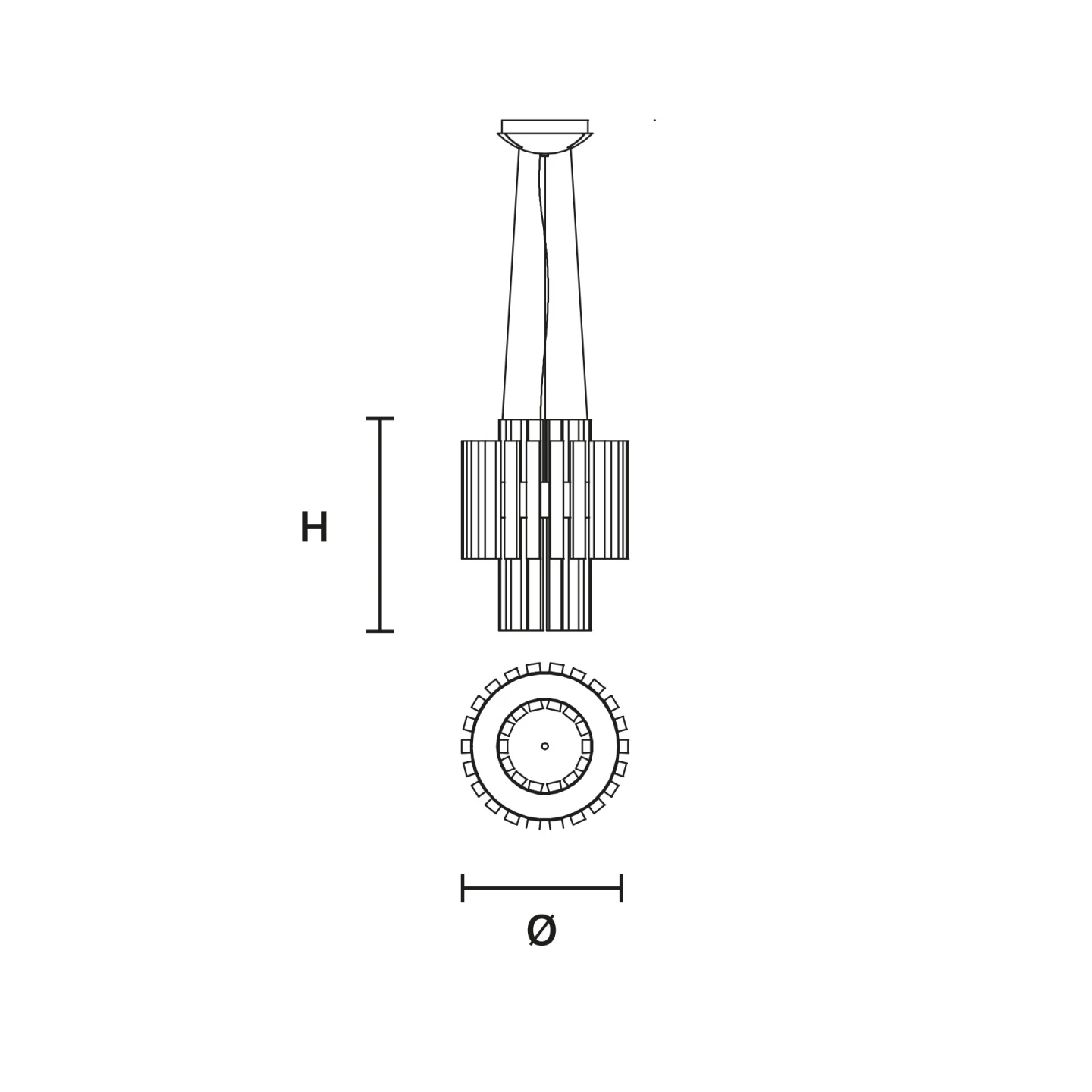 Vegas S RD 40DB - Masiero - żyrandol – zdjęcie 2
