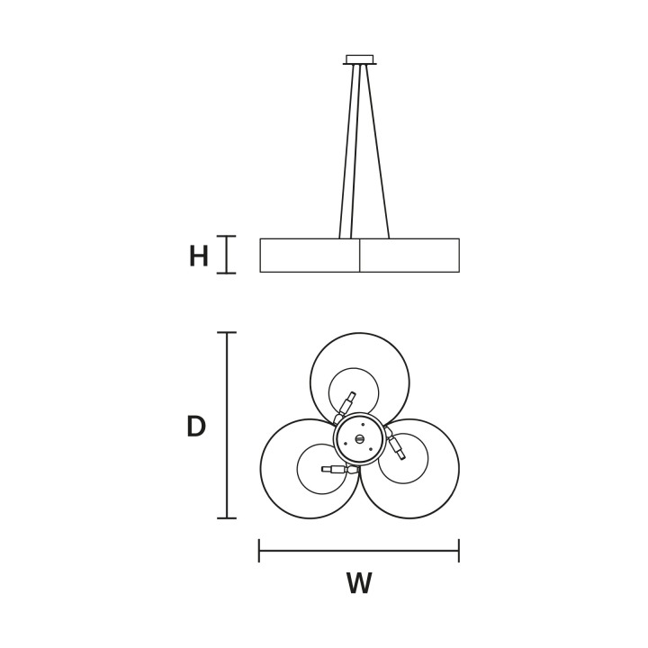 Sound Or3 - Masiero - lampa wisząca – zdjęcie 2