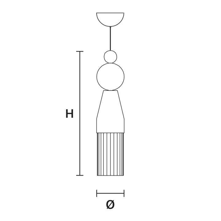 Nappe N0 - Masiero - lampa wisząca – zdjęcie 2