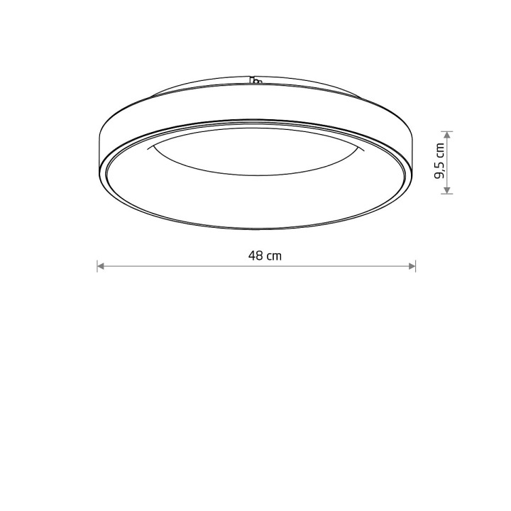 Plafon NIKKI ROUND LED BLACK 48W 3000K - Nowodvorski – zdjęcie 6