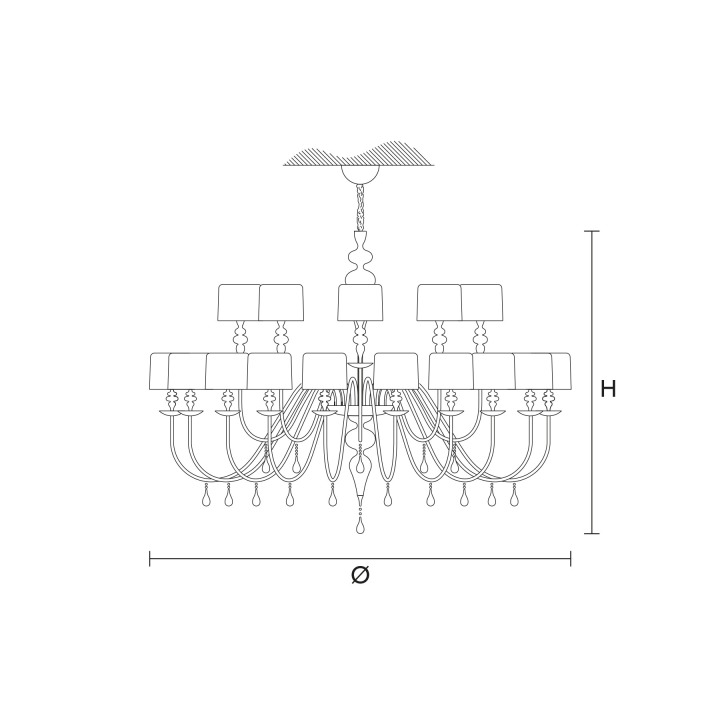 Eva s20+10 - Masiero - lampa wisząca – zdjęcie 2