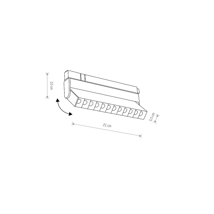 Oprawa liniowa FOCUS OUT LED 9W 4000K do 1-obwodowych szynoprzewodów niskonapięciowych LVM - Nowodvorski – zdjęcie 8