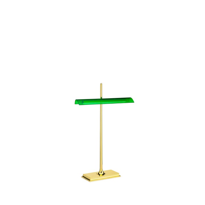 Goldman - Flos - lampa biurkowa – kolor Mosiądz / zielony klosz (nr kat. F3440044)