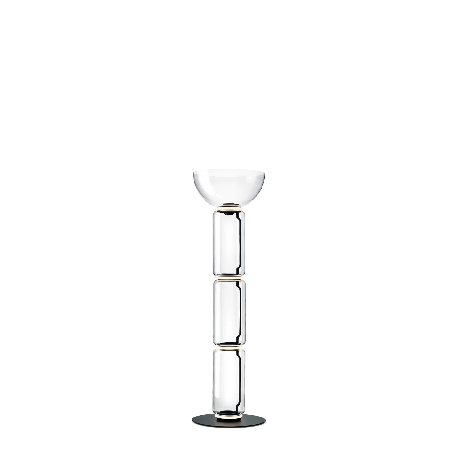 Noctambule Floor 3 High Cylinder Bowl Big Base - Flos - lampa podłogowa – kolor Czarny (nr kat. F0266000)