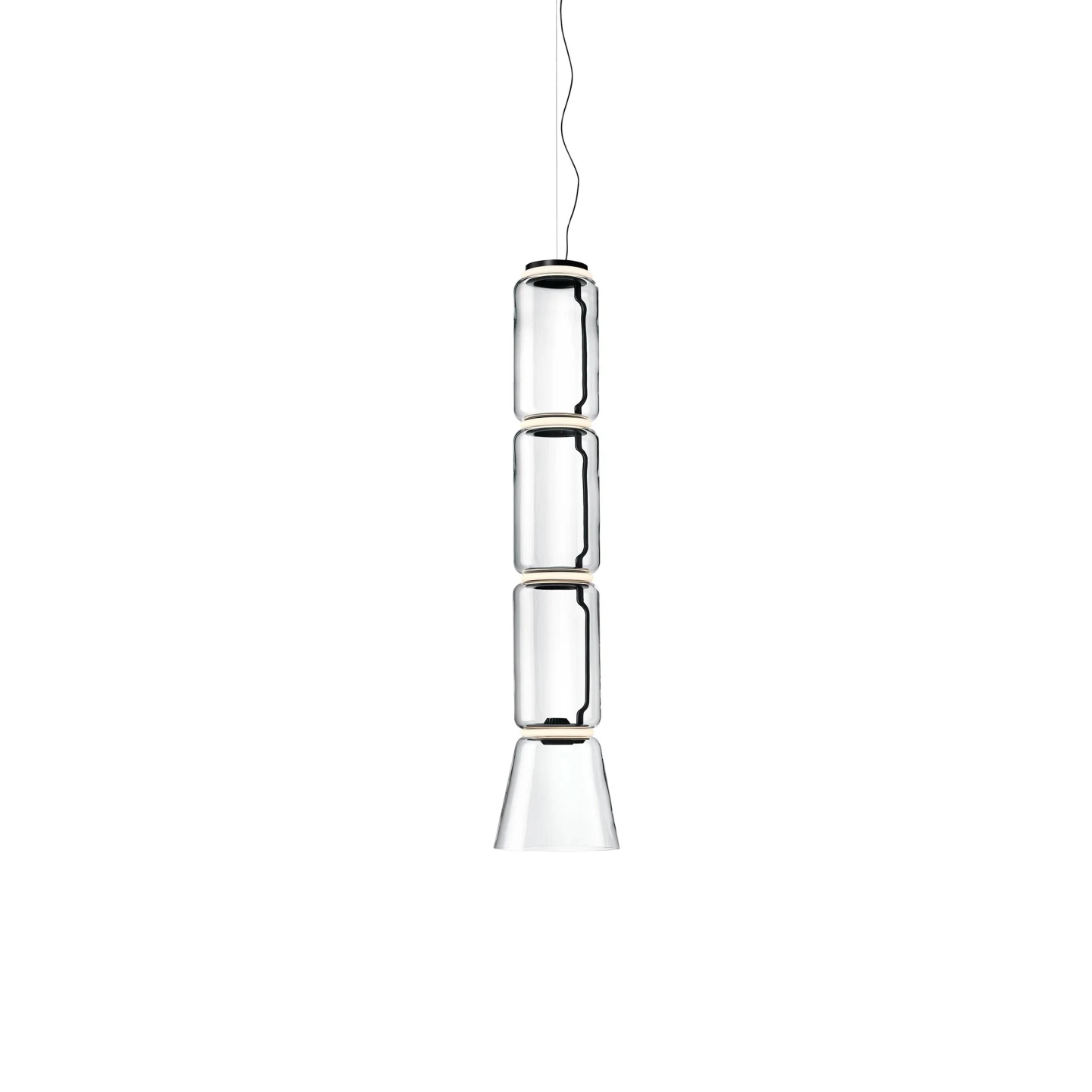 Noctambule Suspension Cone - Flos - lampa wisząca – kolor Czarny (nr kat. F0271000)