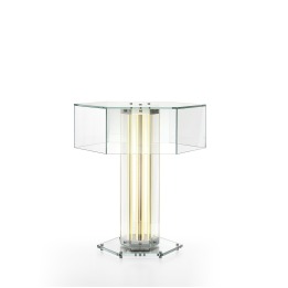Superwire Table - Flos - lampa biurkowa – kolor Stal (nr kat. D301T01C3EAF2)