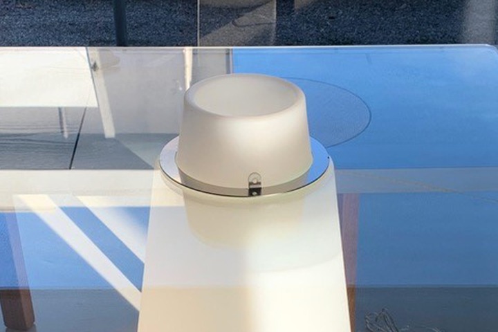 Peak Tempered glass top Ø 70 cm - Slide - stół – zdjęcie 9