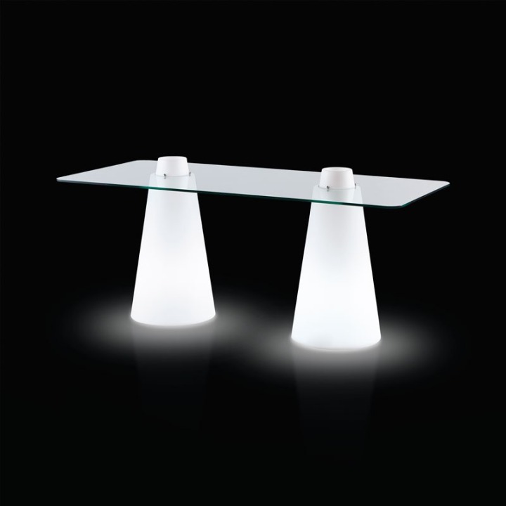 Peak Tempered glass top 80 x 80 cm - Slide - stół – zdjęcie 3