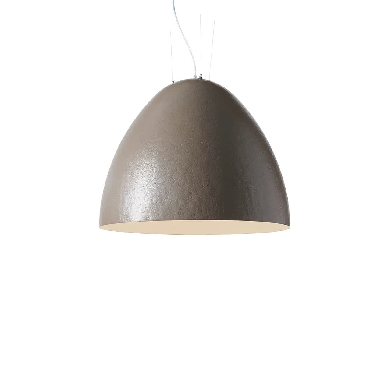 Plume diam.120 cm - Slide - lampa wisząca – kolor Beige Grey (external) - Pearl White (internal) (nr kat. LP PLM120G)