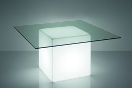 Square - Slide - stół podświetlany – kolor Light White (nr kat. SD SQR075A)