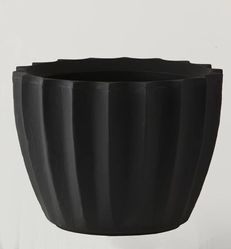 Star Ø 53 X h. 40 cm - Slide - doniczka – kolor Jet Black (nr kat. SD STA055H)
