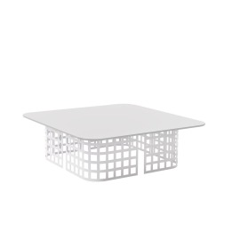 Mara Low Table Square top total white - Slide - stolik – kolor White -03 (nr kat. SD MTS029A + SD MTS028A)