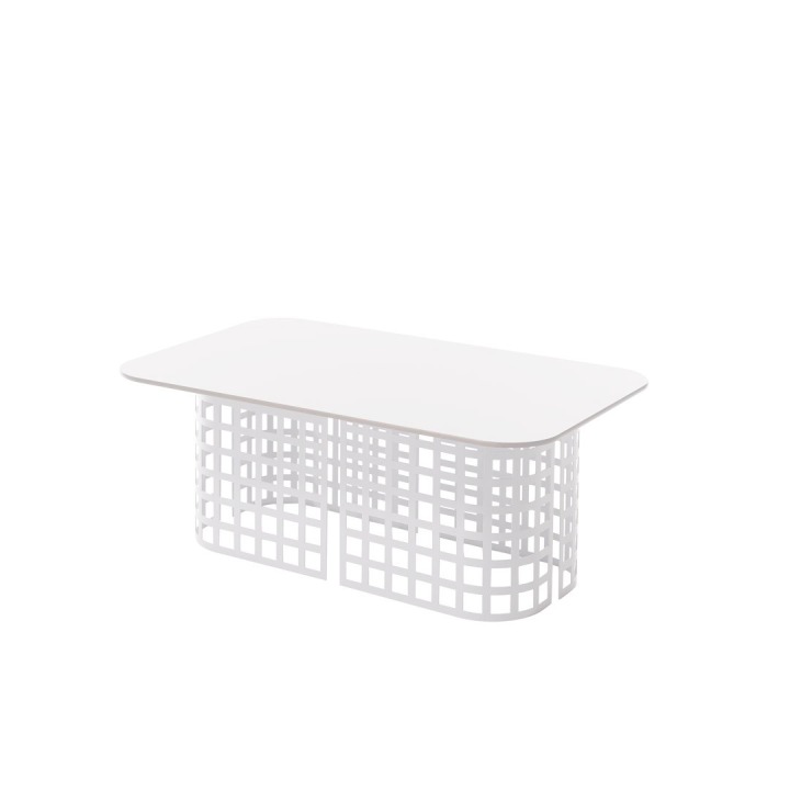 Mara Low Table Rectangular top total white - Slide - stolik