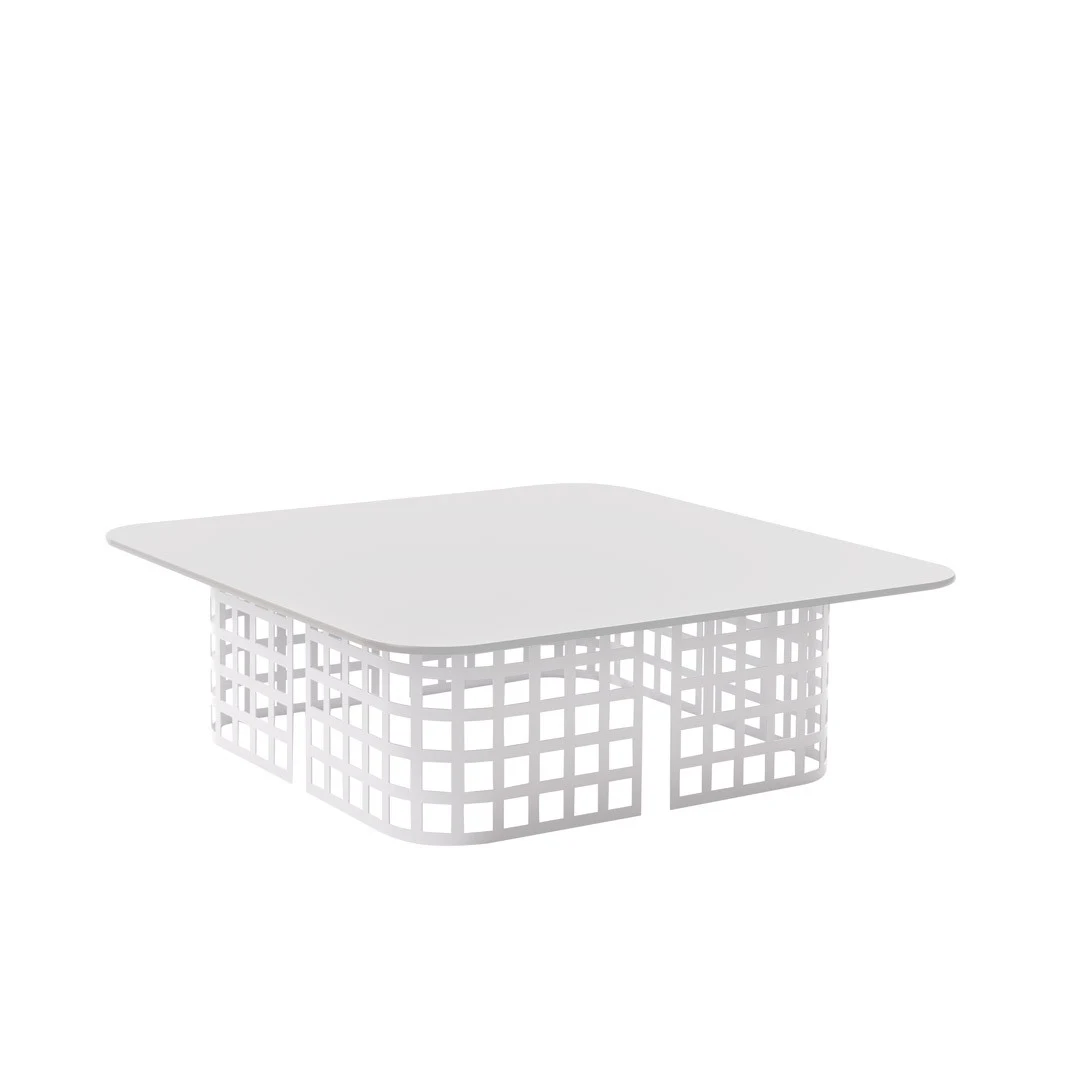 Mara Low Table Rectangular top total white - Slide - stolik – zdjęcie 3