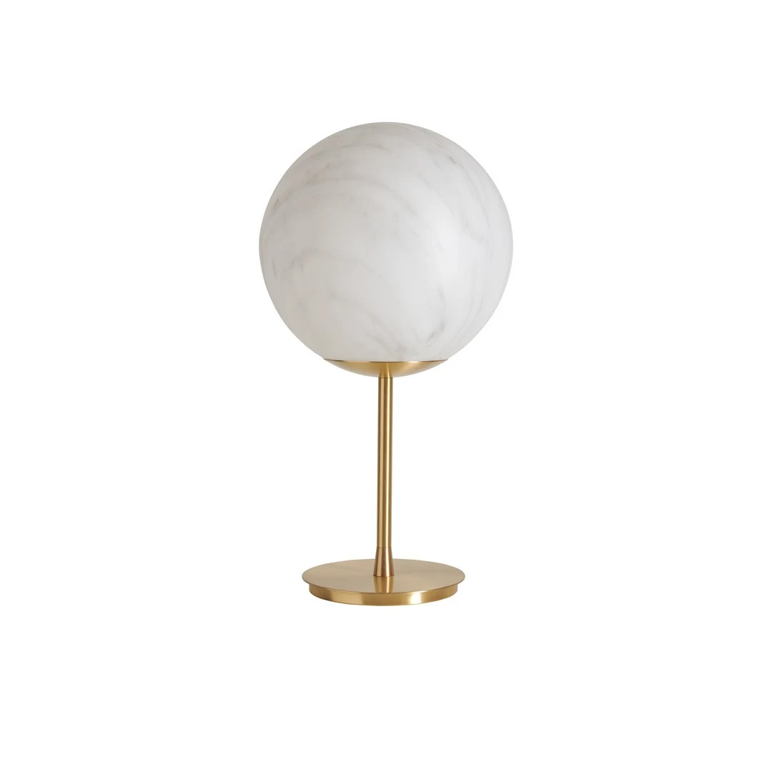Mineral Stand Table h.55 Ø30 - Slide - lampa podłogowa – kolor White Marble - Grey veinings (nr kat. LP SSM055G)