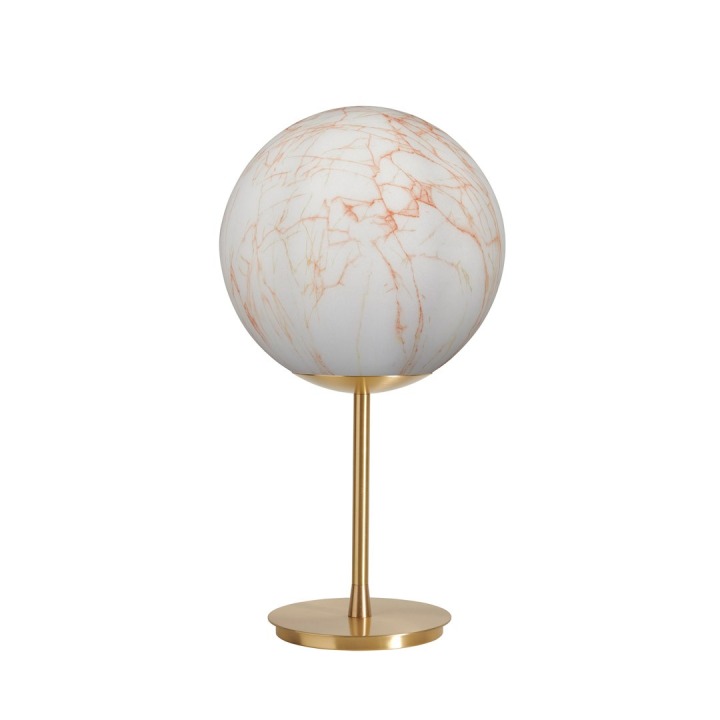 Mineral Stand Table h.55 Ø30 - Slide - lampa podłogowa – kolor White Marble - Red veinings (nr kat. LP SSM055R)