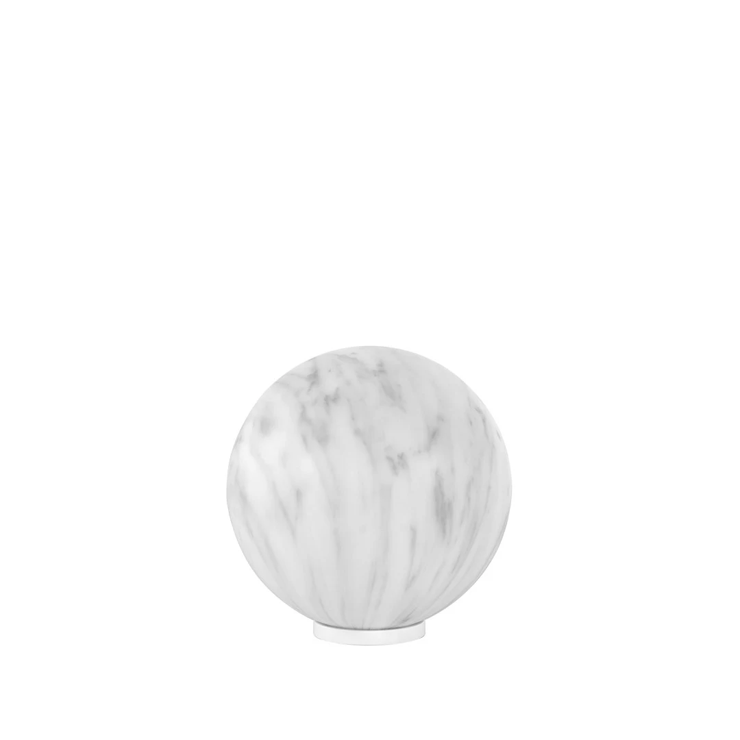 Mineral Table Ø 30 cm - Slide - lampa stołowa – kolor White Marble - Grey veinings (nr kat. LP SFM035G)