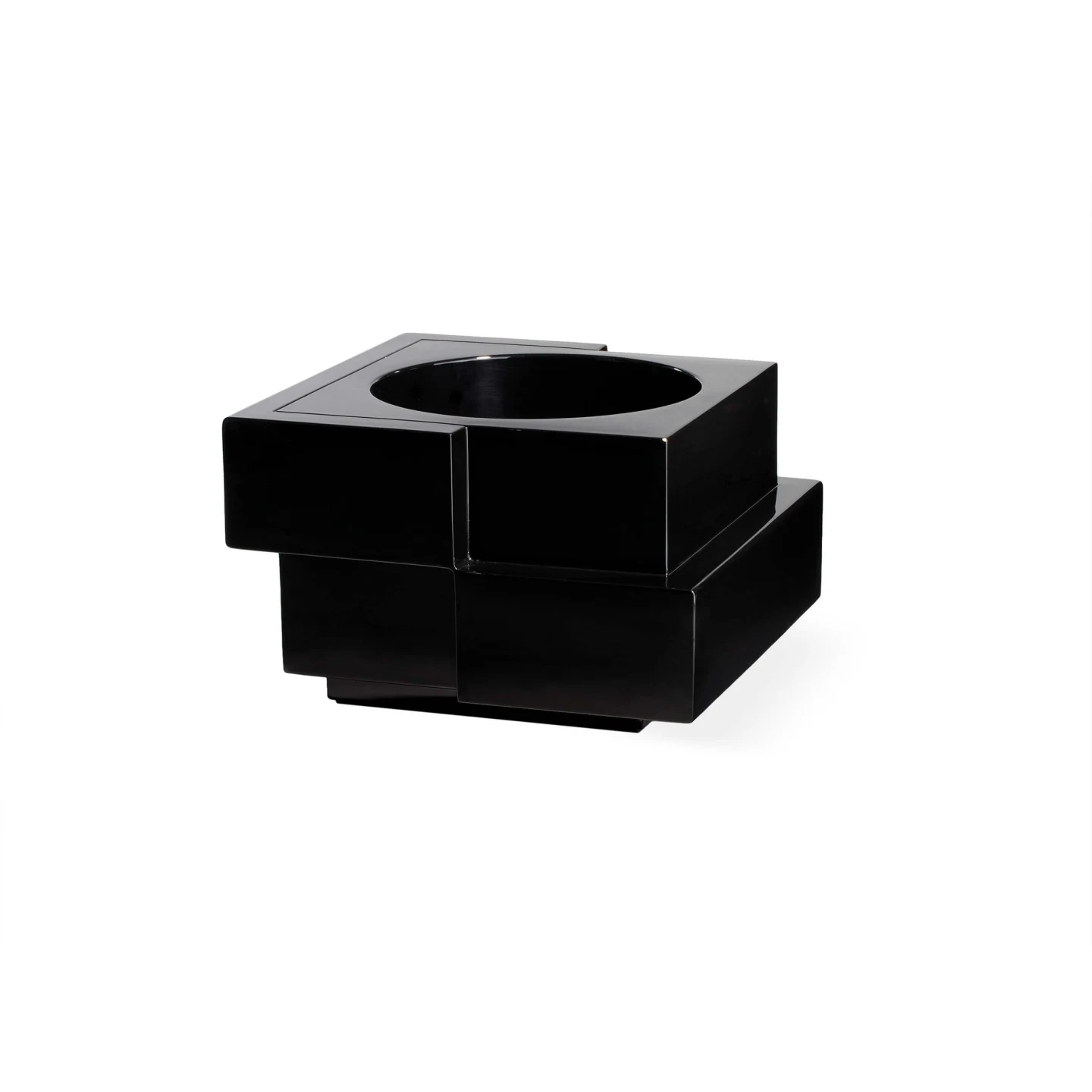 Cubic Yo - Slide - doniczka – kolor Glamour Black - Glossy Finish (nr kat. SL CUY046H)