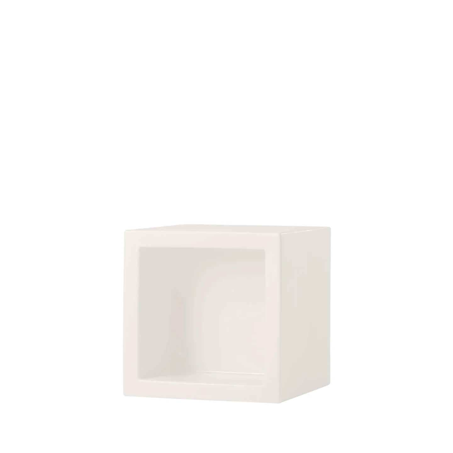 Open Cube 43 x 43 h. 43 cm - Slide - dekoracja – kolor Milky White (nr kat. SD OPN045T)