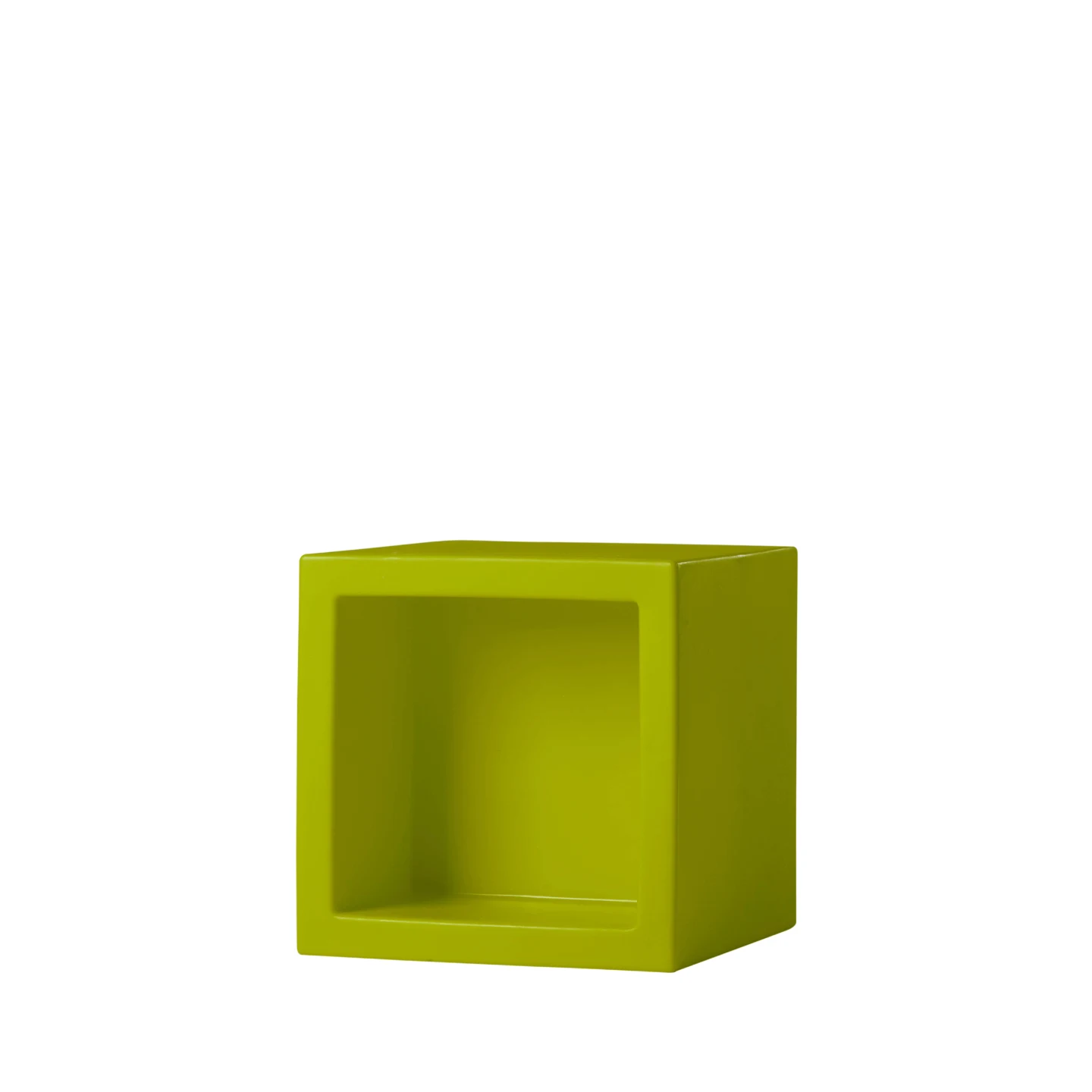 Open Cube 43 x 43 h. 43 cm - Slide - dekoracja – kolor Lime Green (nr kat. SD OPN045R)