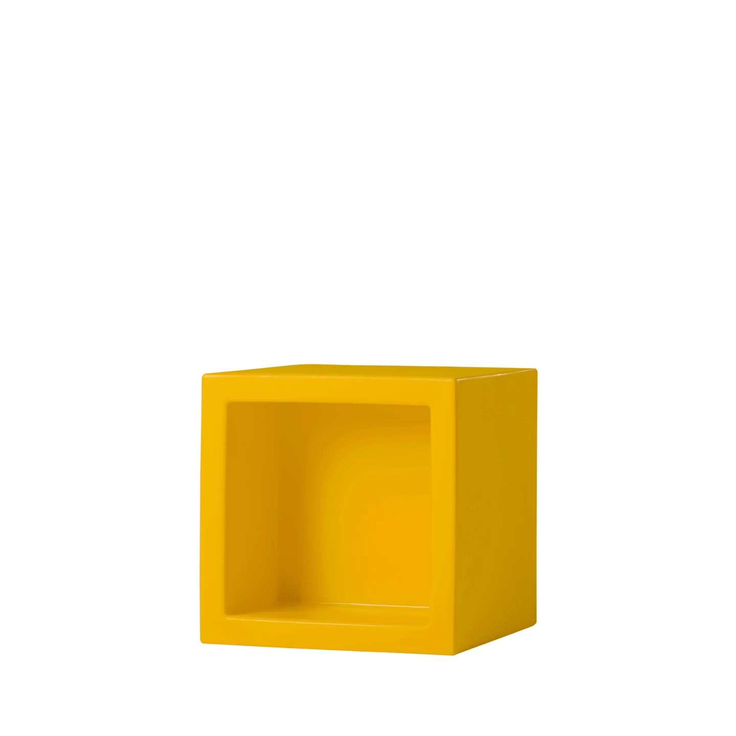 Open Cube 43 x 43 h. 43 cm - Slide - dekoracja – kolor Saffron Yellow (nr kat. SD OPN045B)