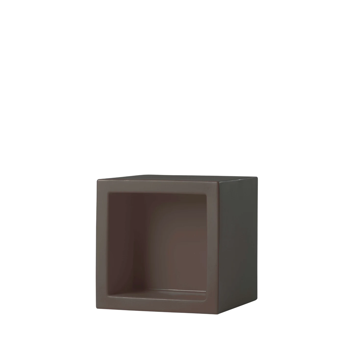 Open Cube 73 x 73 h. 73 cm - Slide - dekoracja – kolor Chocolate Brown (nr kat. SD OPN075E)