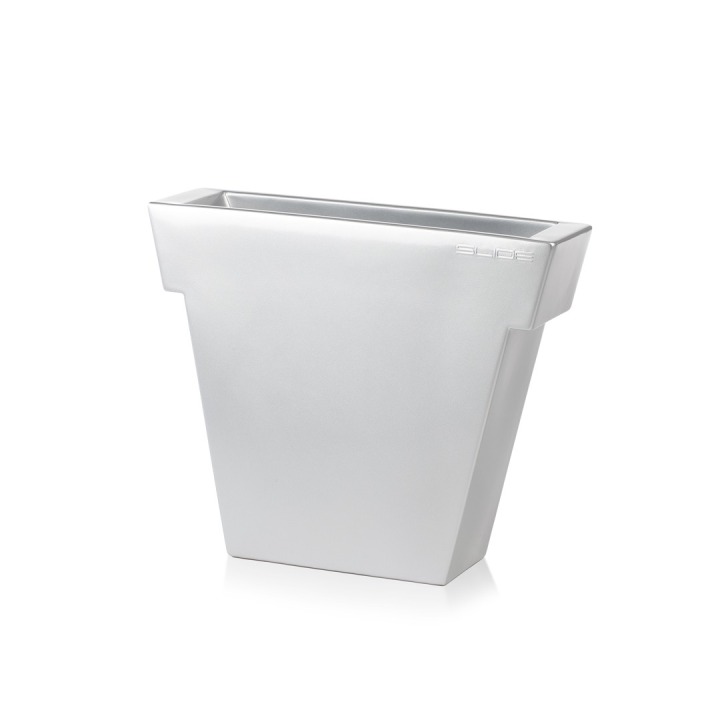 Il Vaso h140 - Slide - doniczka podświetlana – kolor Metallic Silver - Glossy Finish (nr kat. SL ILV140M)