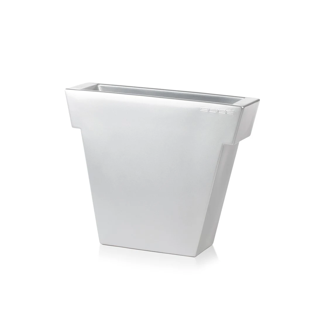 Il Vaso h140 - Slide - doniczka podświetlana – kolor Metallic Silver - Glossy Finish (nr kat. SL ILV140M)