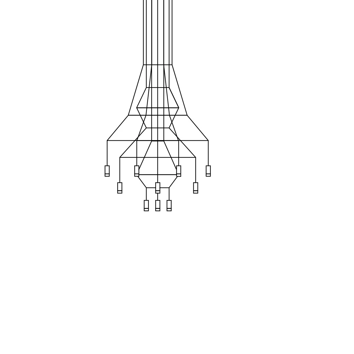 Wireflow Chandelier 0315 - Vibia - lampa wisząca – zdjęcie 2
