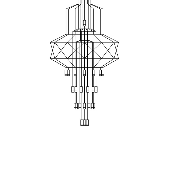 Wireflow Chandelier 0374 - Vibia - lampa wisząca – zdjęcie 2