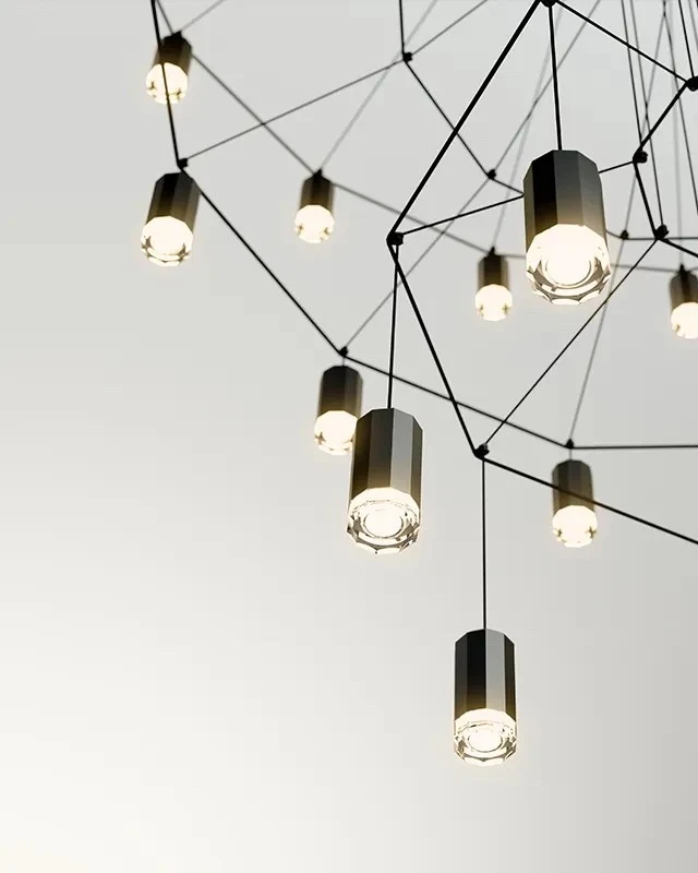 Wireflow Chandelier 0375 - Vibia - lampa wisząca – zdjęcie 3