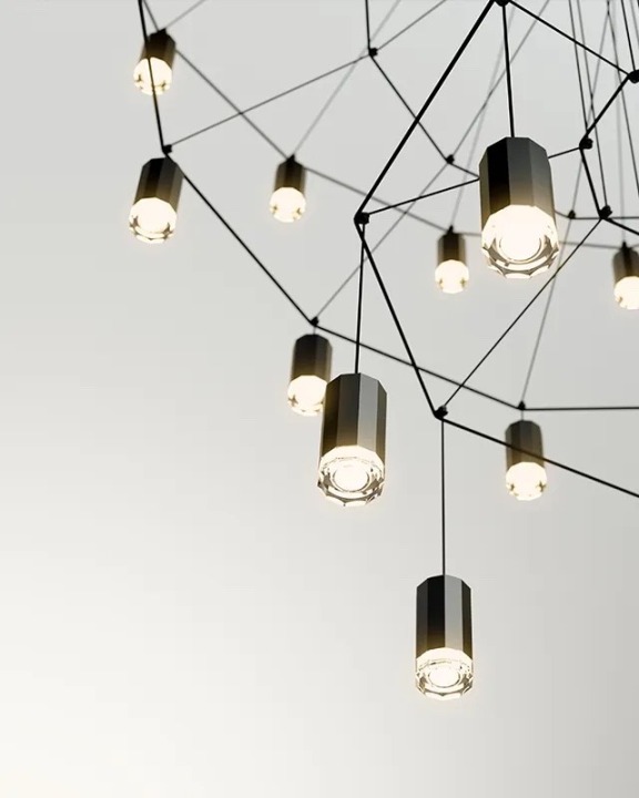 Wireflow Chandelier 0378 - Vibia - lampa wisząca – zdjęcie 3