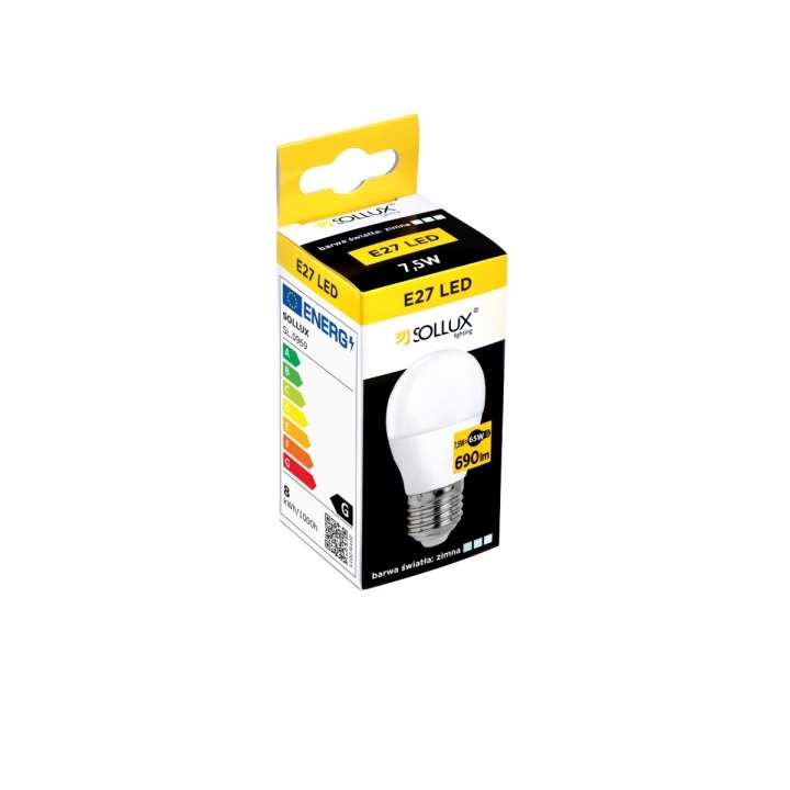 LED E27 4000K 7,5W 690lm - Sollux Lighting - żarówka – zdjęcie 2