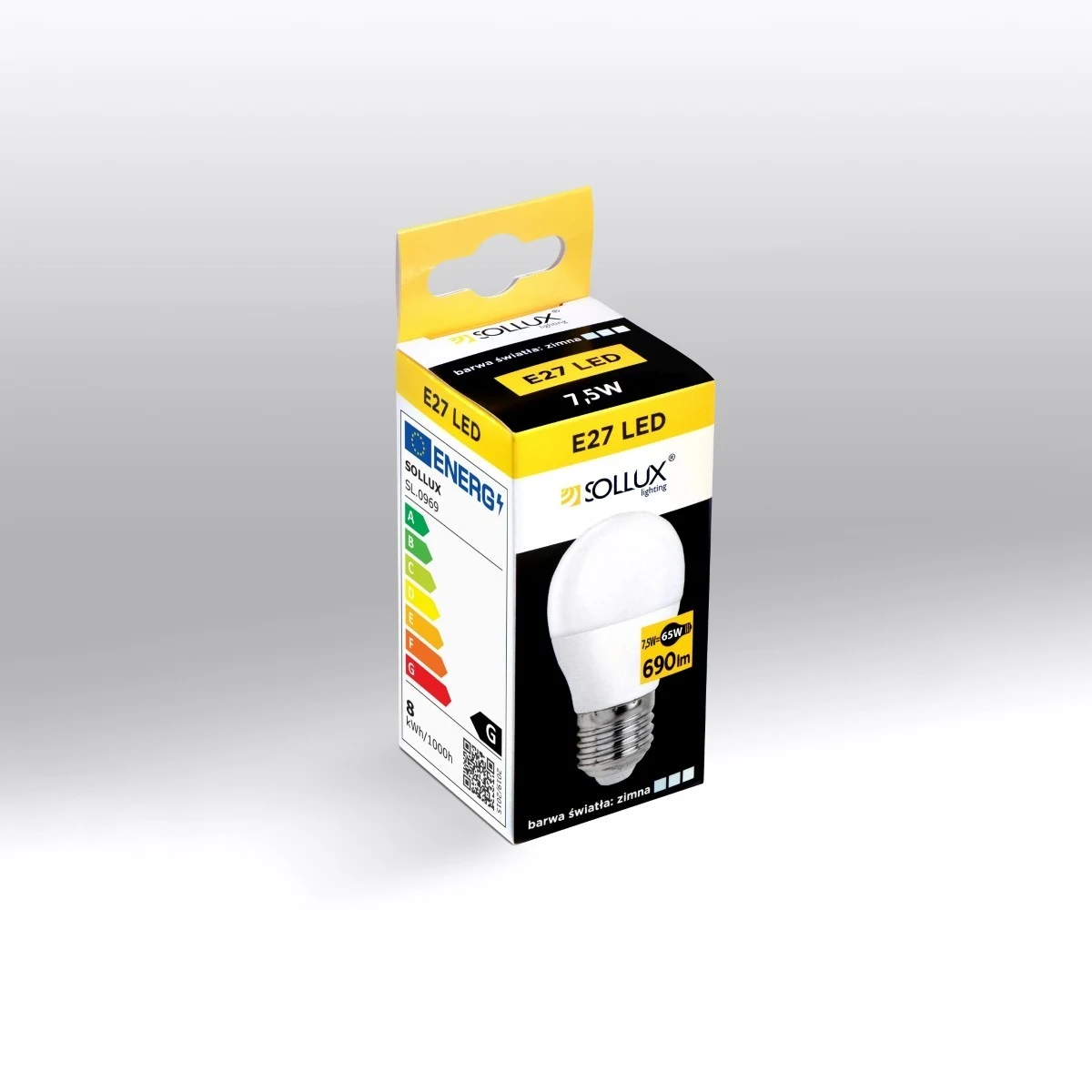 LED E27 4000K 7,5W 690lm - Sollux Lighting - żarówka – zdjęcie 3