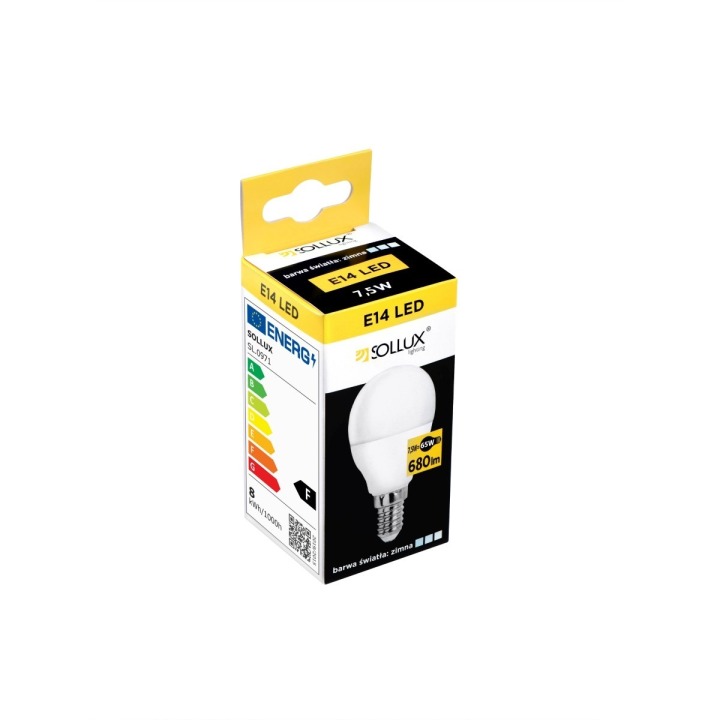 LED E14 4000K 7,5W 680lm - Sollux Lighting - żarówka – zdjęcie 2
