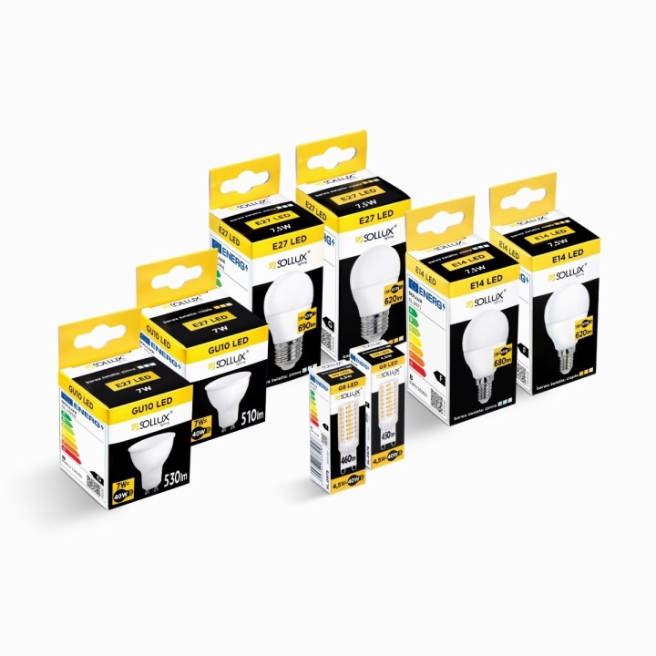 LED E14 4000K 7,5W 680lm - Sollux Lighting - żarówka – zdjęcie 5