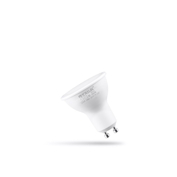 LED Gu10 3000K 7W 510lm - Sollux Lighting - żarówka