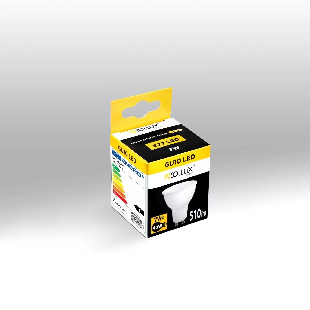 LED Gu10 3000K 7W 510lm - Sollux Lighting - żarówka – zdjęcie 3