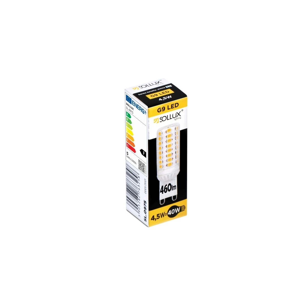 LED G9 4000K 4,5W 460lm - Sollux Lighting - żarówka – zdjęcie 2