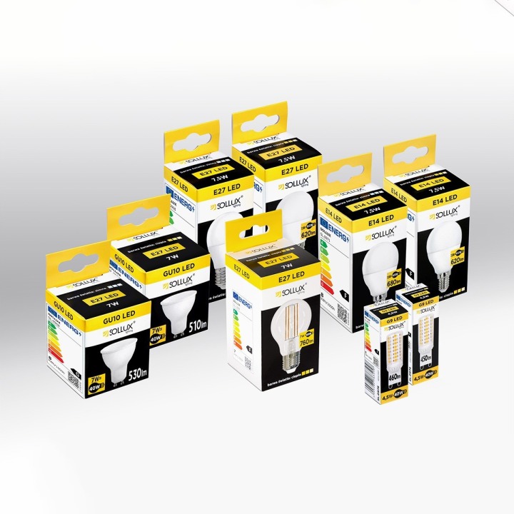 LED E27 3000K 7W 760lm - Sollux Lighting - żarówka – zdjęcie 4