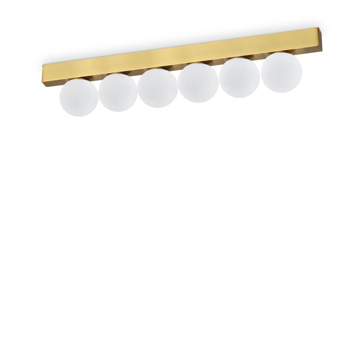Binomio LED PL6 - Ideal Lux - plafon – kolor Mosiądz (nr kat. 328263)